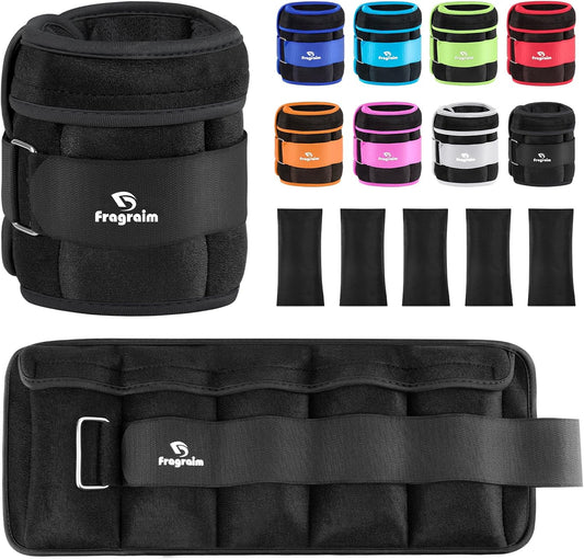 Adjustable Ankle Weights (1-20 lbs) with Removable Weights for Jogging, Gymnastics, Aerobics, and Physical Therapy