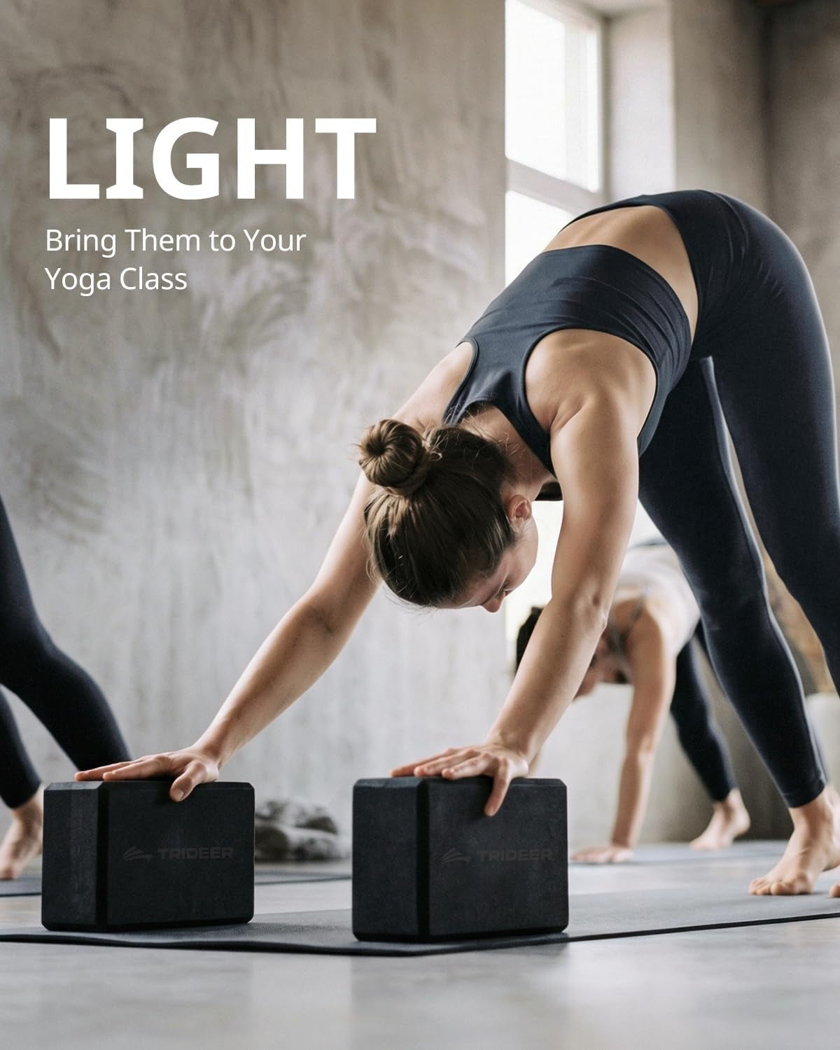Elevate Your Yoga Experience with Trideer Yoga Blocks - 2 Pack of Soft, Non-Slip Foam Blocks for Ultimate Support and Stability in Yoga, Pilates, and Dance
