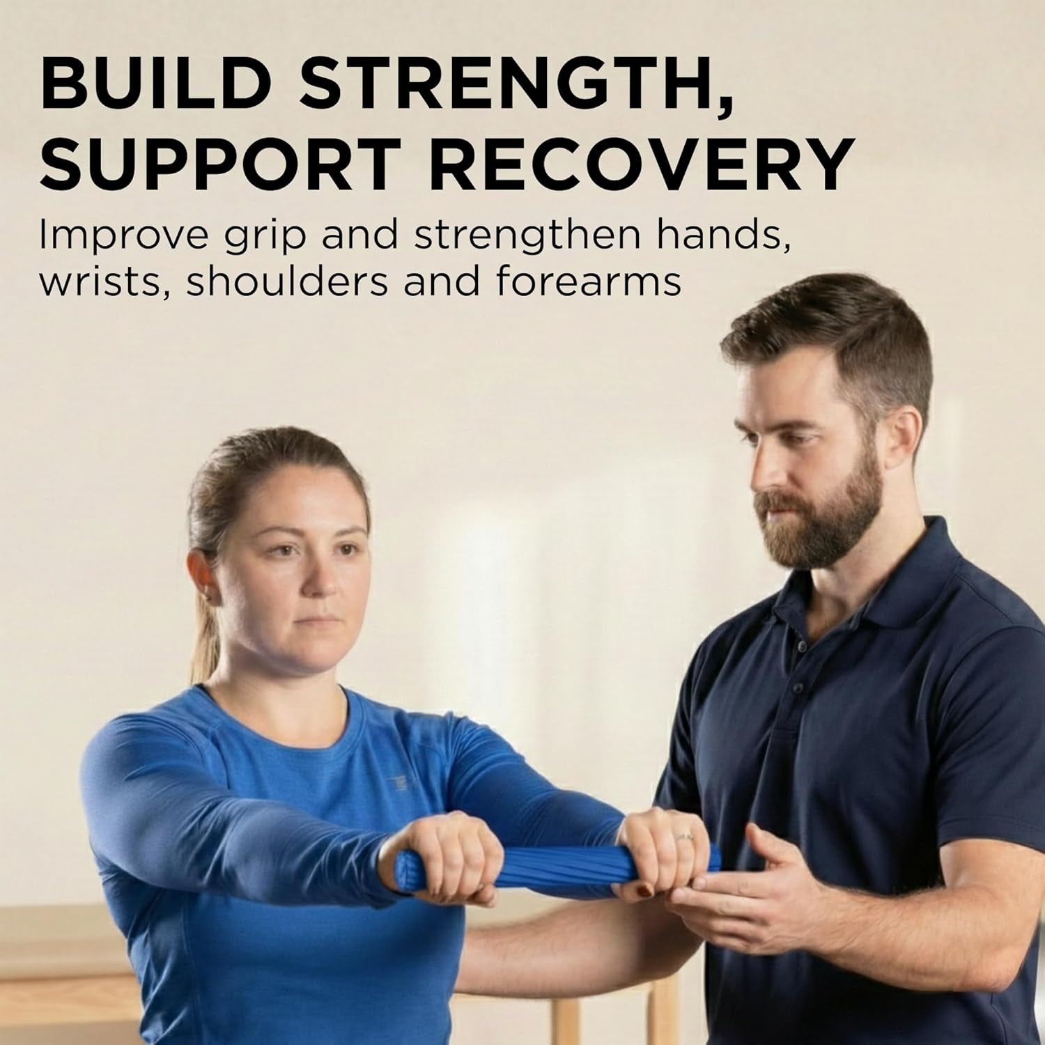 Flexbar Physical Therapy Bar for Tennis Elbow Rehabilitation, Blue | Compact Design with Non-Slip Grip for Wrist and Forearm Exercises